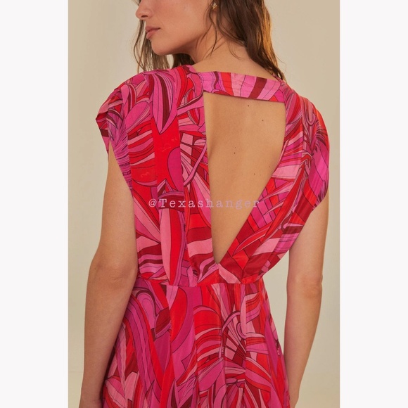 NWT Farm Rio Endless Summer V Neck Midi Dress S Small - Picture 6 of 16